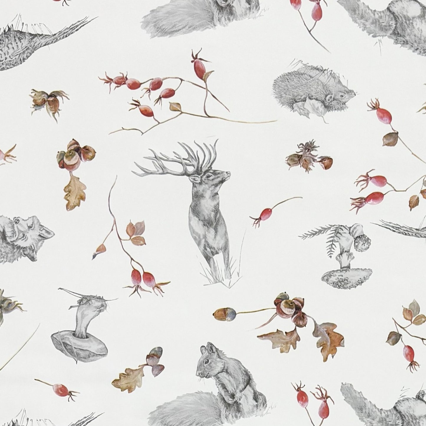 Wachstuch Tischdecke Wildmotiv Herbstmotiv
