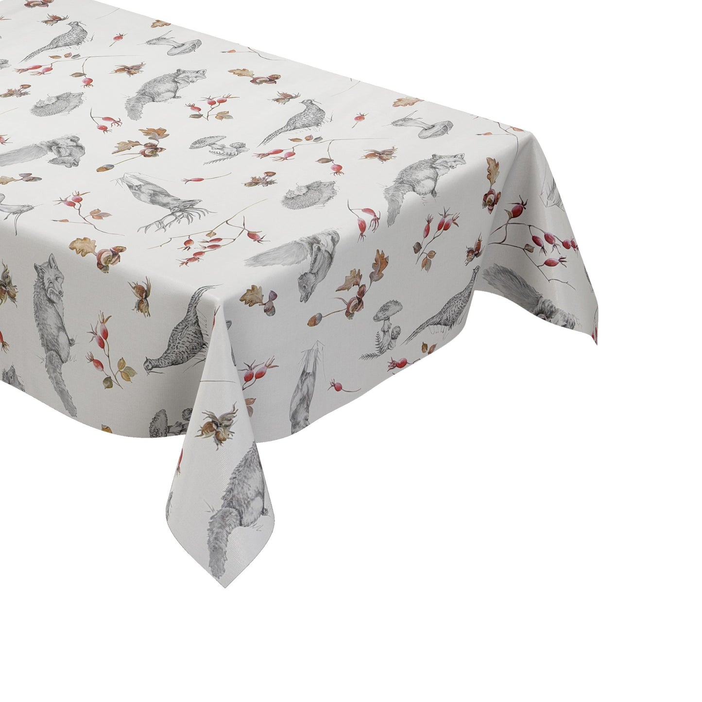 Wachstuch Tischdecke Wildmotiv Herbstmotiv
