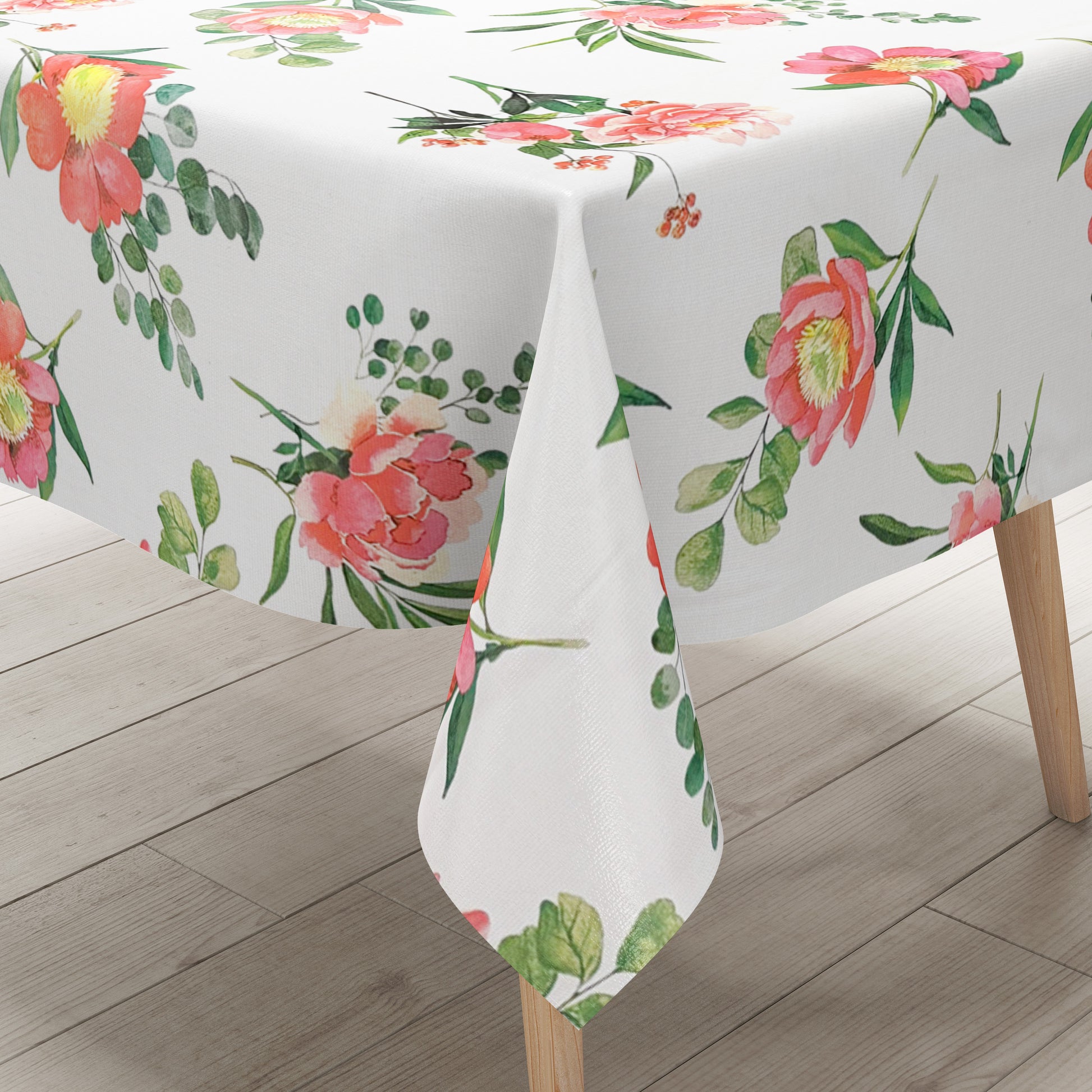 Wachstuch Tischdecke Blumen und öüten Rosen