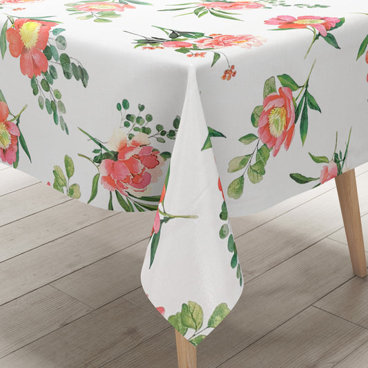 Wachstuch Tischdecke Blumen und öüten Rosen