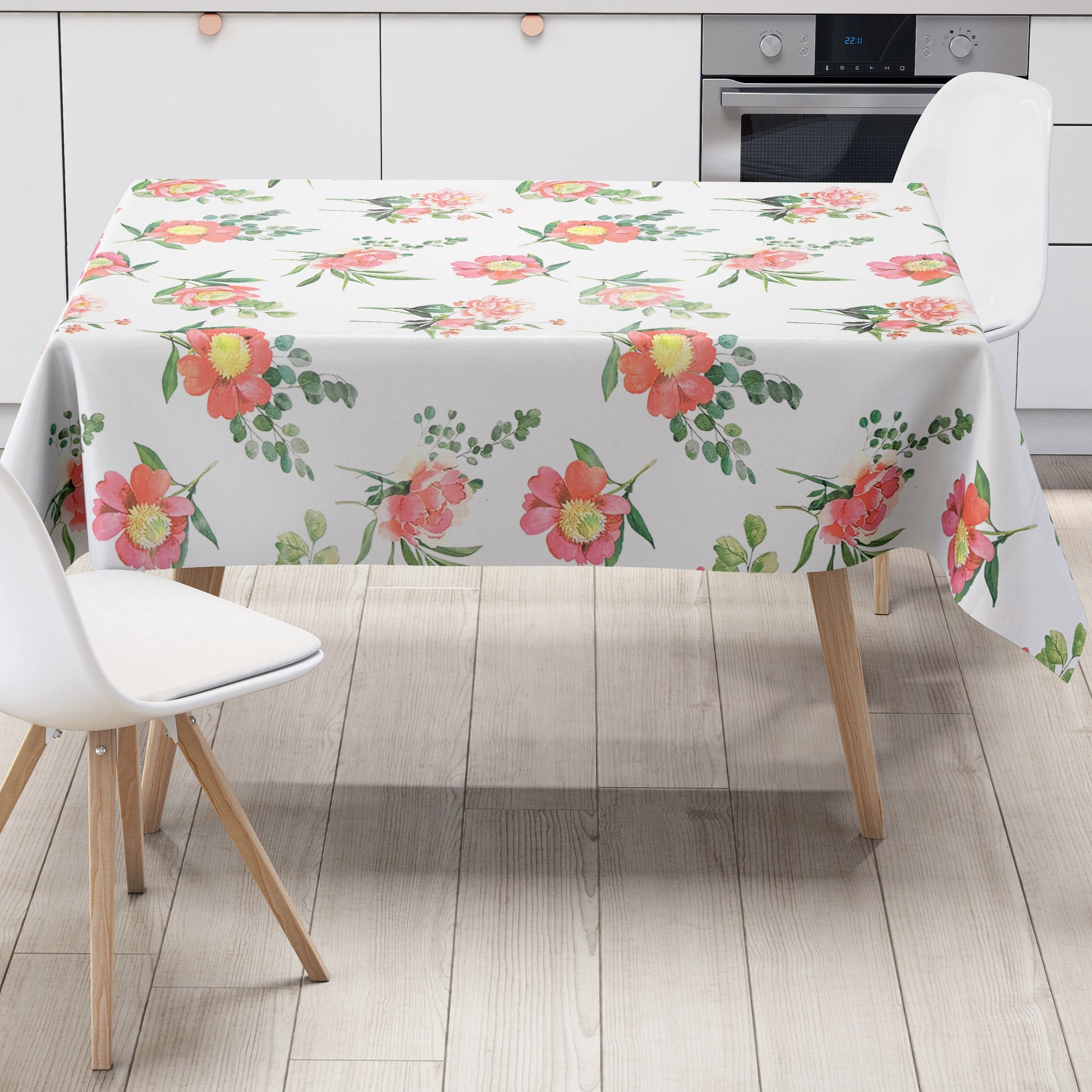 Wachstuch Tischdecke Blumen und öüten Rosen