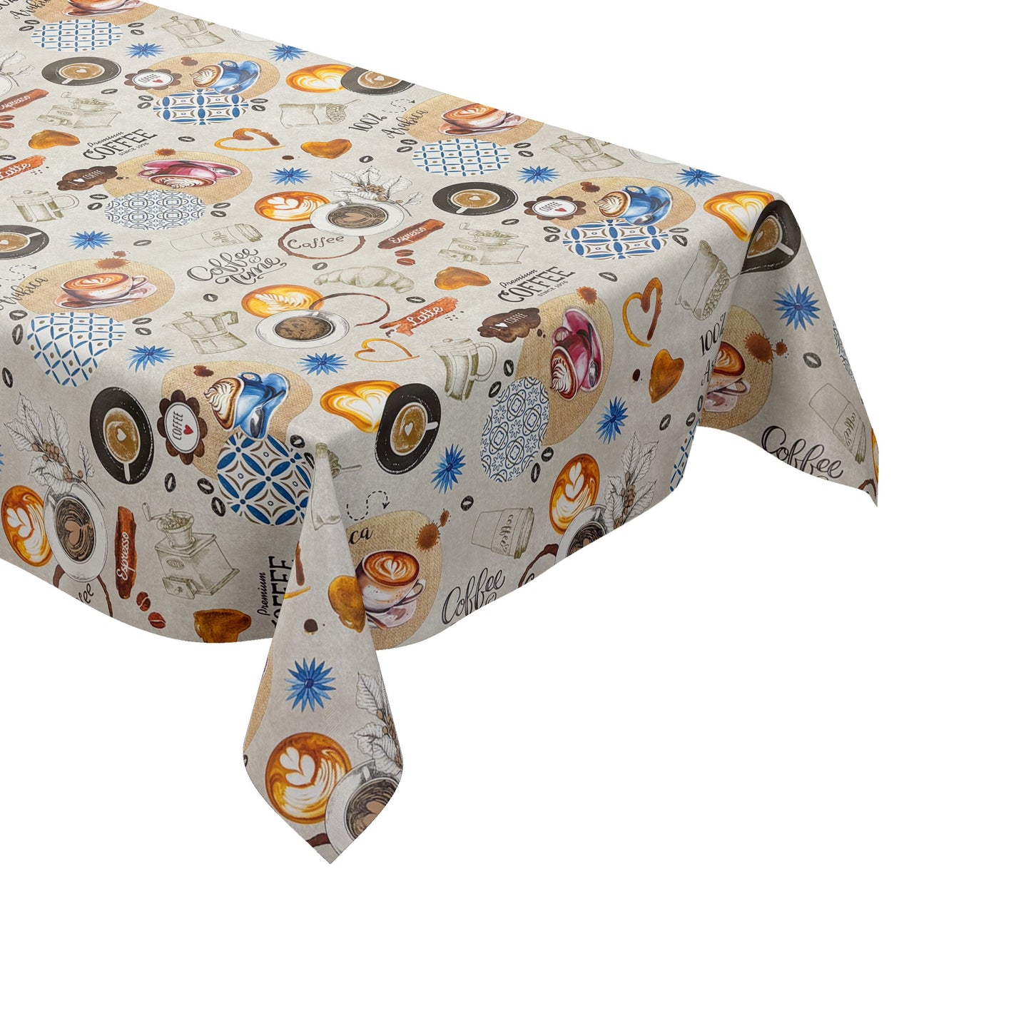 Wachstuch Tischdecke Kaffeemotiv