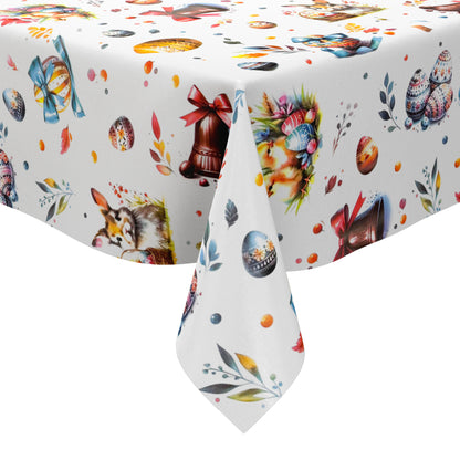 Oilcloth tablecloth C142351 Easter Easter bunny Easter chick Easter egg square round oval