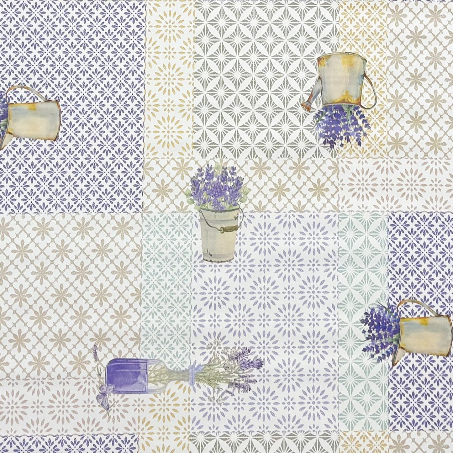 Wachstuch Tischdecke C142361 Provence Lavendel Ornamente eckig rund oval