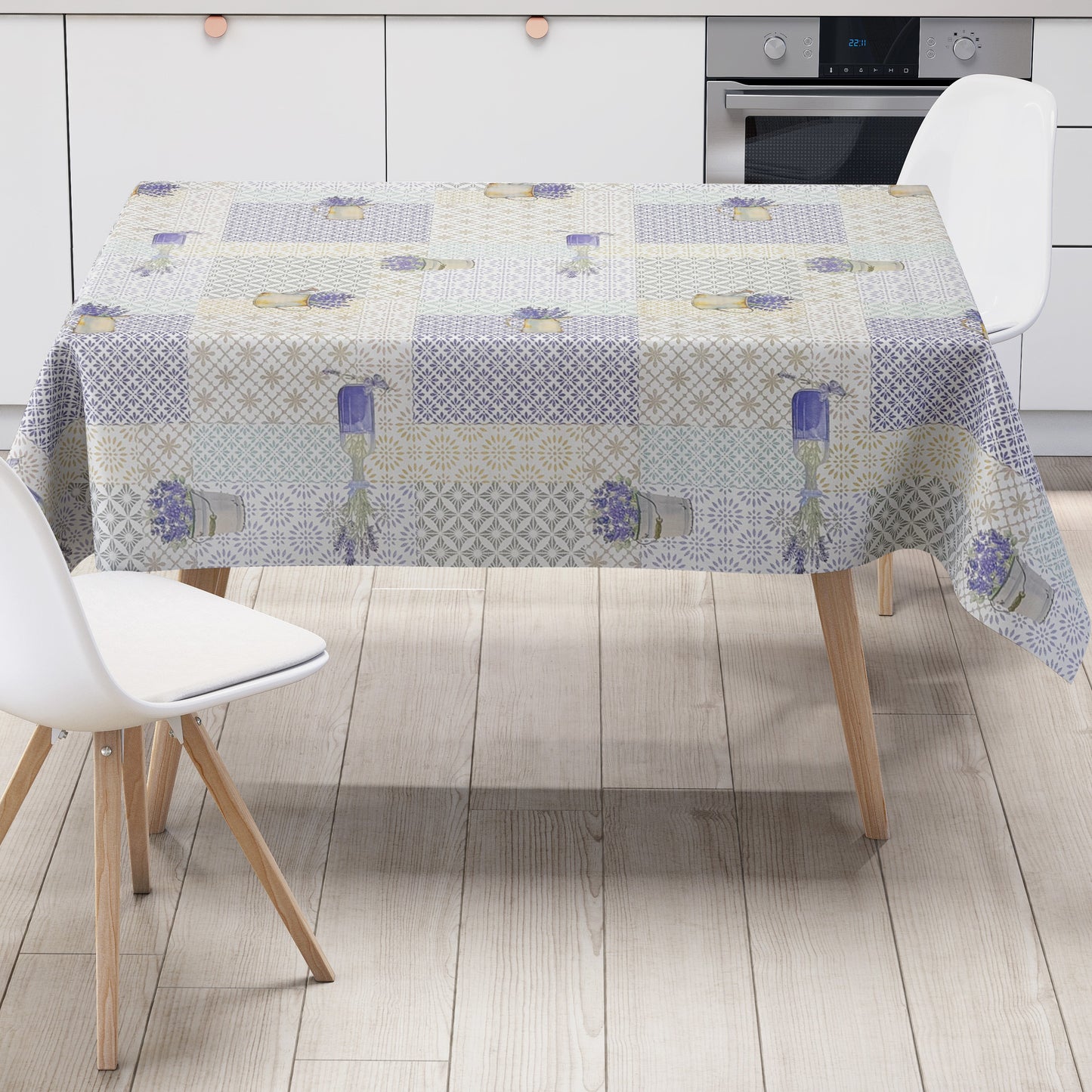 Wachstuch Tischdecke C142361 Provence Lavendel Ornamente eckig rund oval