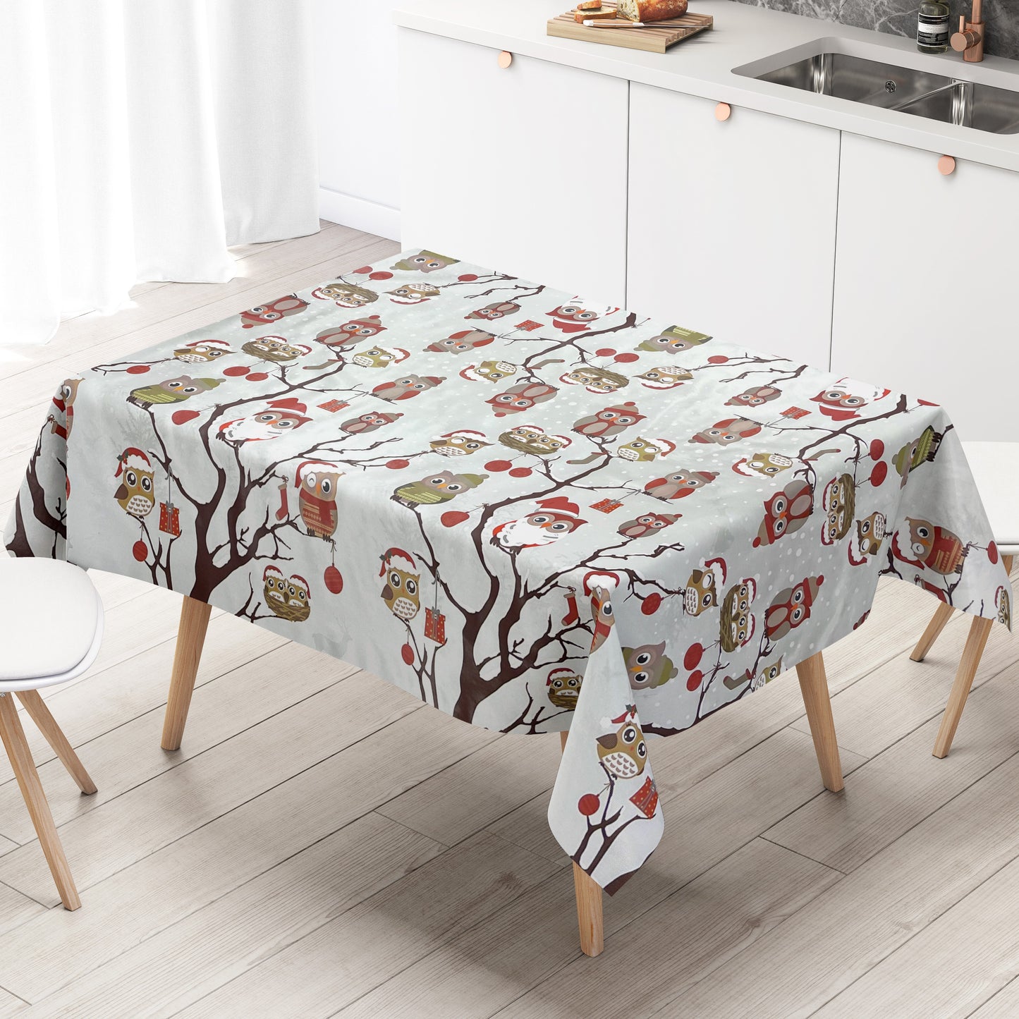 Wachstuch Rolle Weihnachten C144340 Eule Weihnachten Rollenware