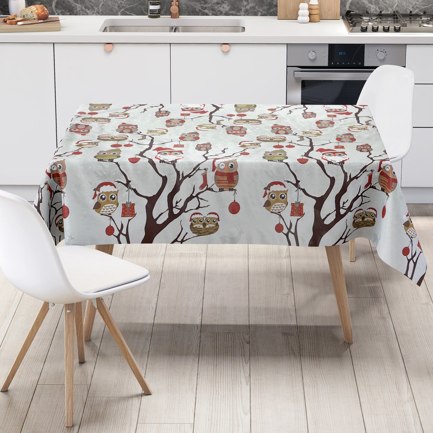 Wachstuch Rolle Weihnachten C144340 Eule Weihnachten Rollenware