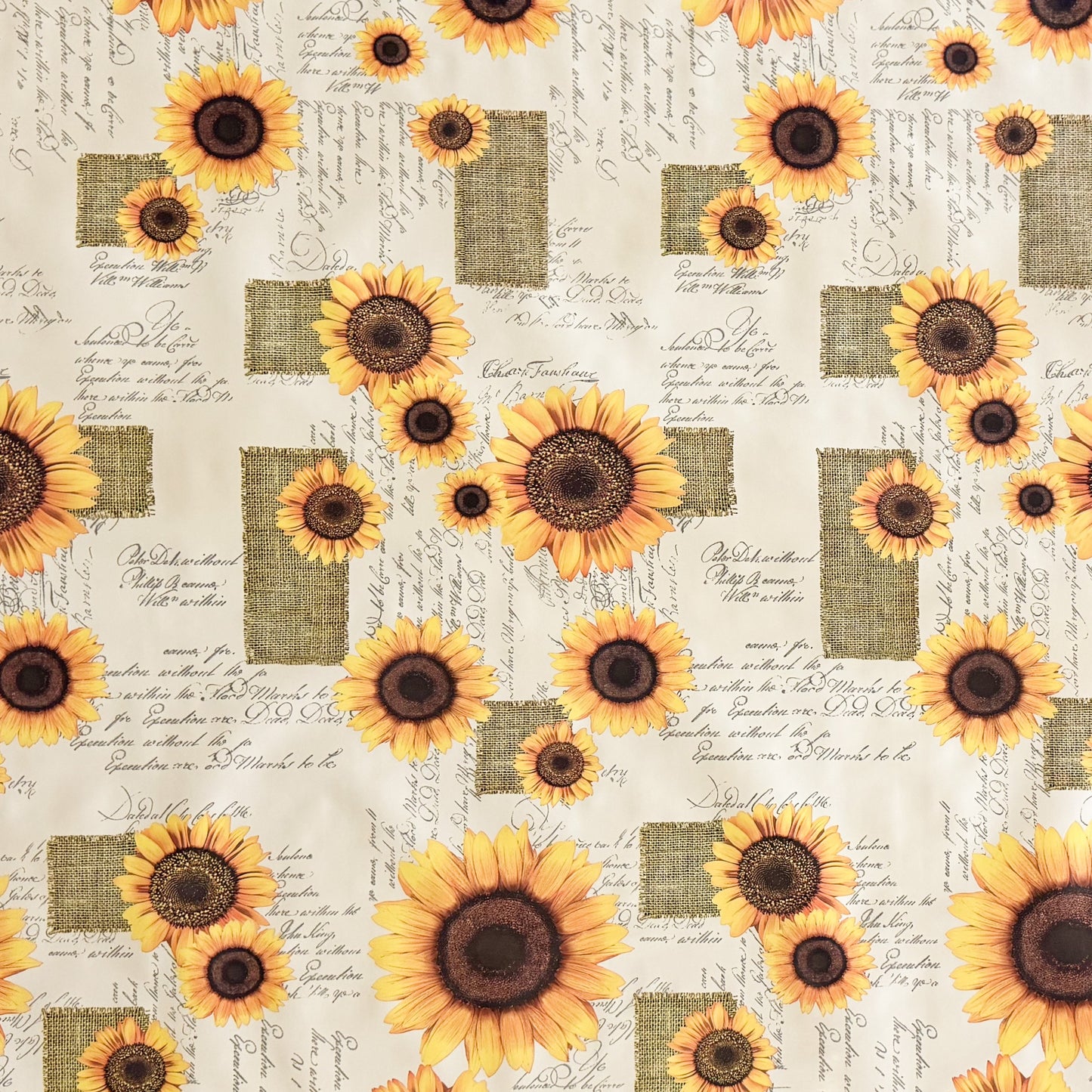 Wachstuch Tischdecke Sonnenblumen