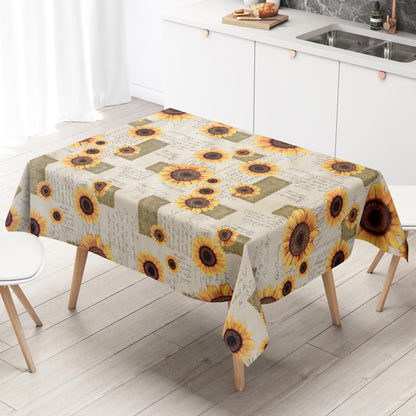 Wachstuch Tischdecke Sonnenblumen