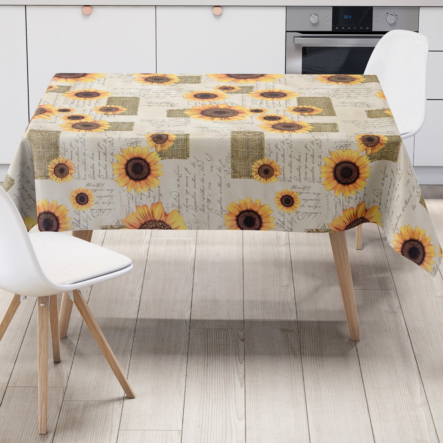 Wachstuch Tischdecke Sonnenblumen