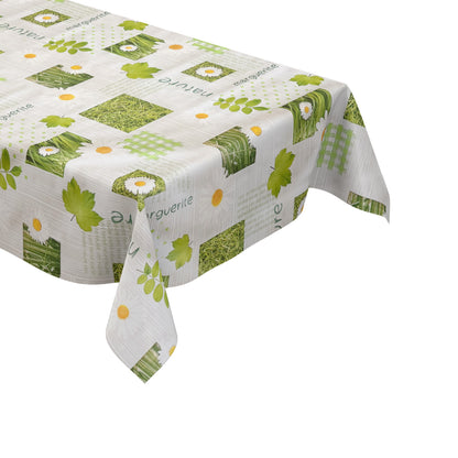 Wachstuch Tischdecke Margeriten auf Holz