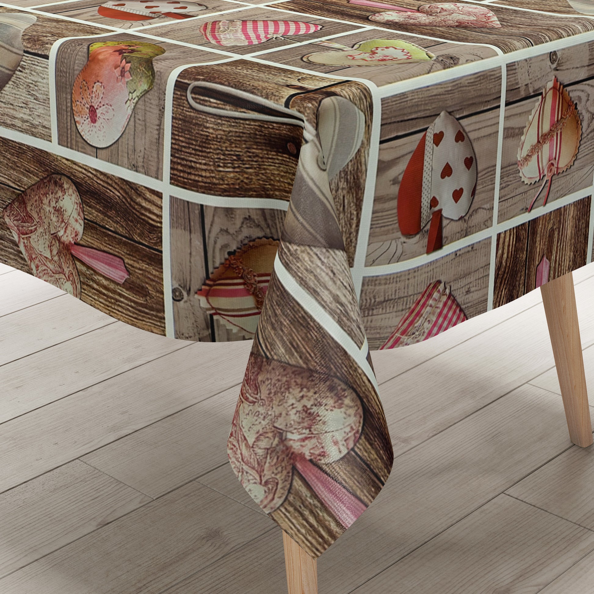 Wachstuch Tischdecke Holzdielen