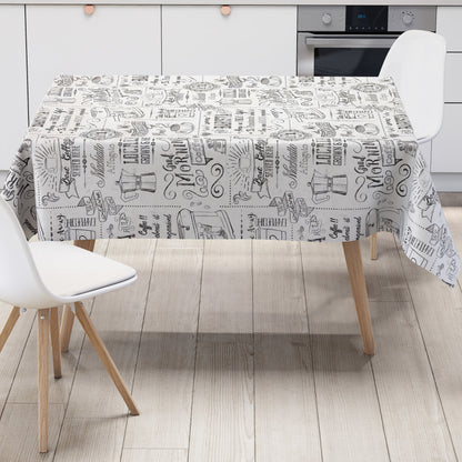Wachstuch Tischdecke Barista Kaffeemotiv