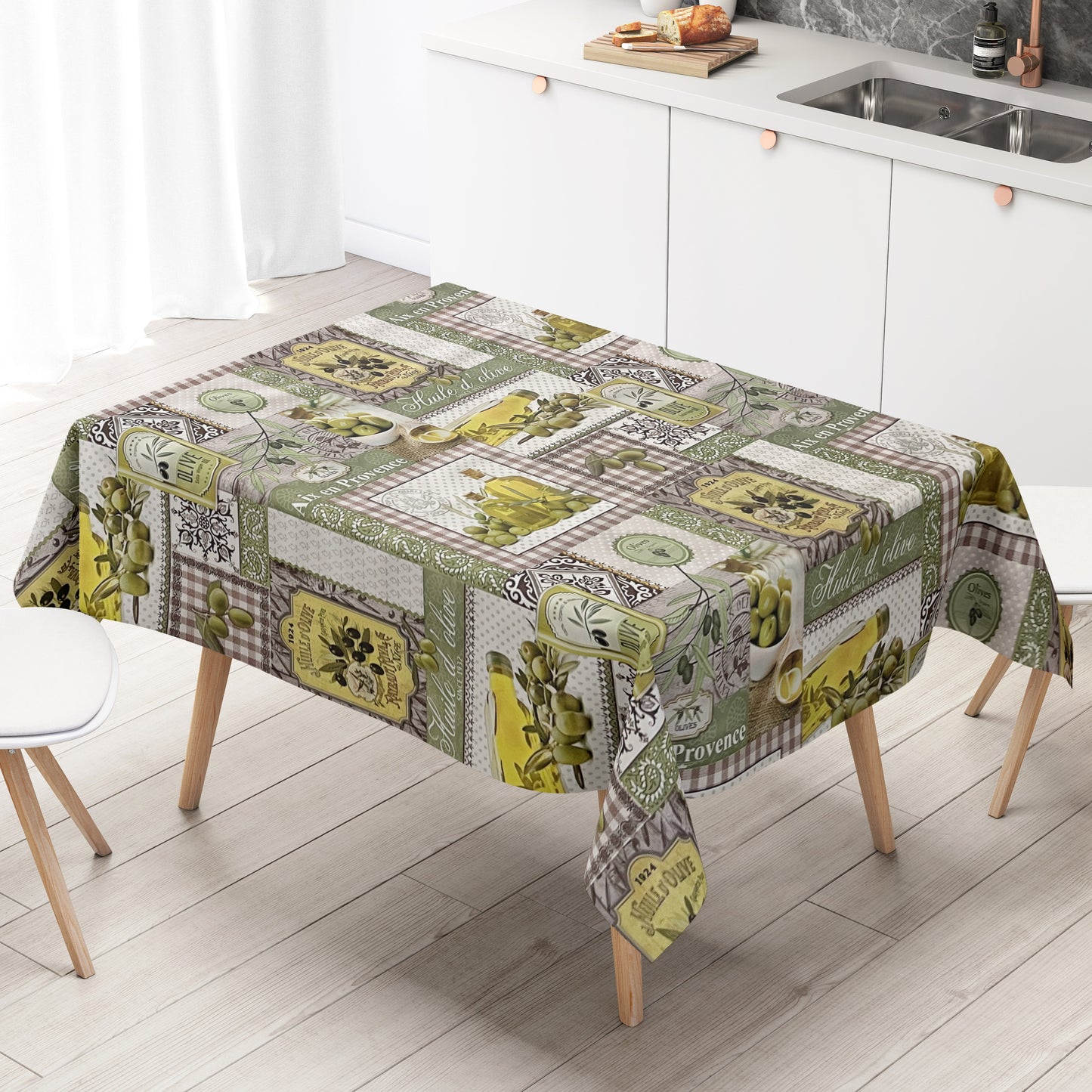 Wachstuch Tischdecke Oliven