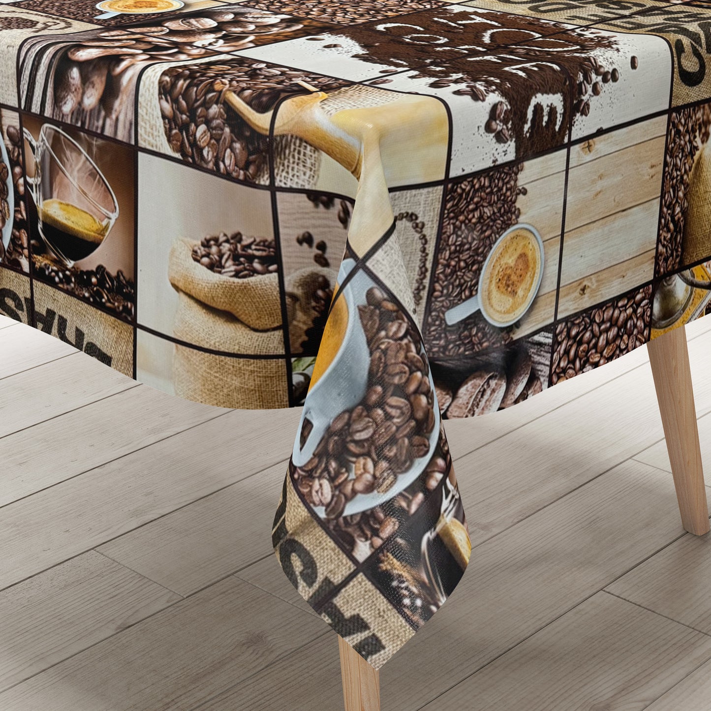 Wachstuch Tischdecke Kaffee