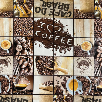 Wachstuch Tischdecke KaffeeWachstuch Tischdecke Kaffee
