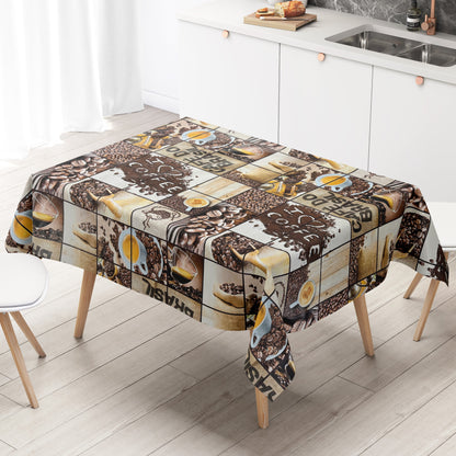 Wachstuch Tischdecke Kaffee