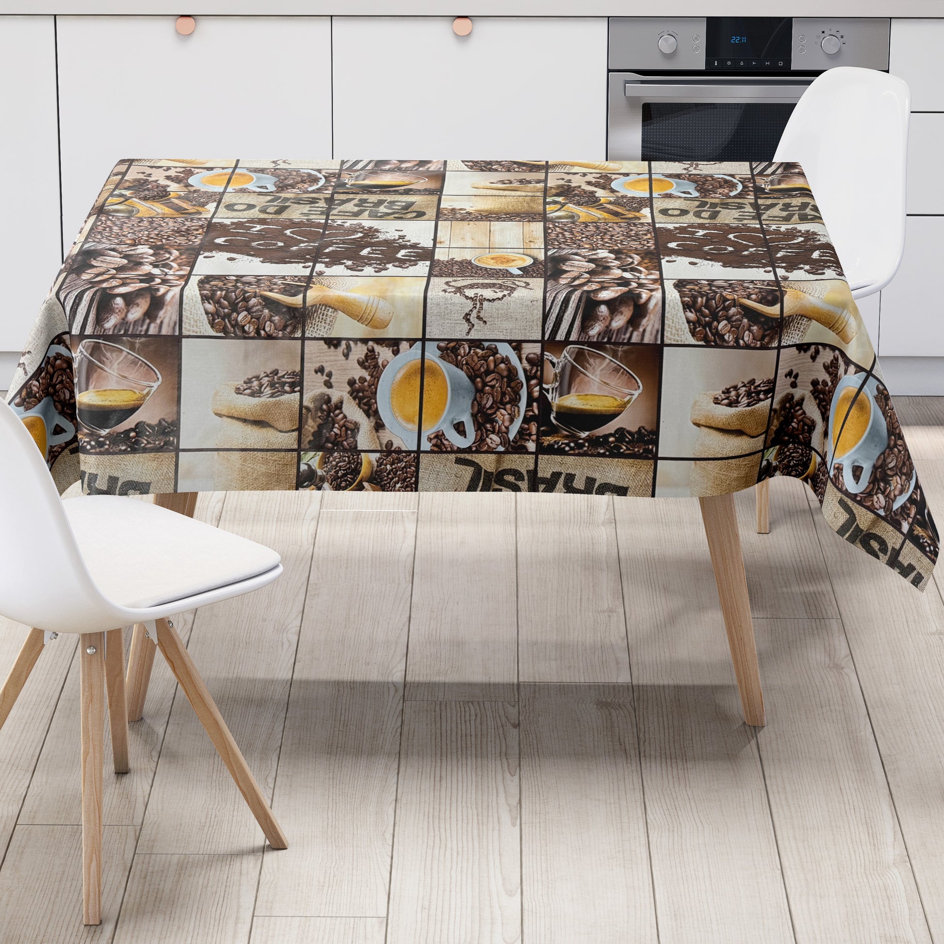 Wachstuch Tischdecke Kaffee