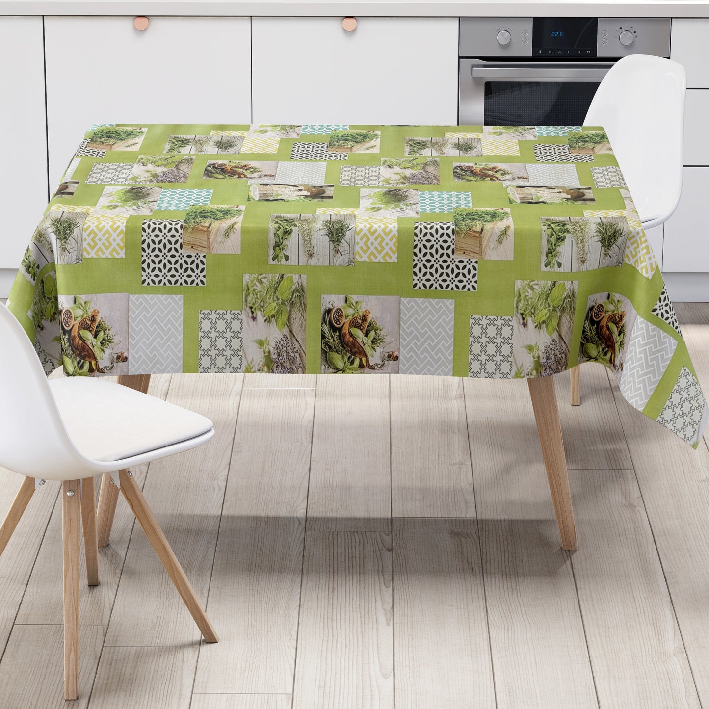 Wachstuch Tischdecke Küchenkräuter
