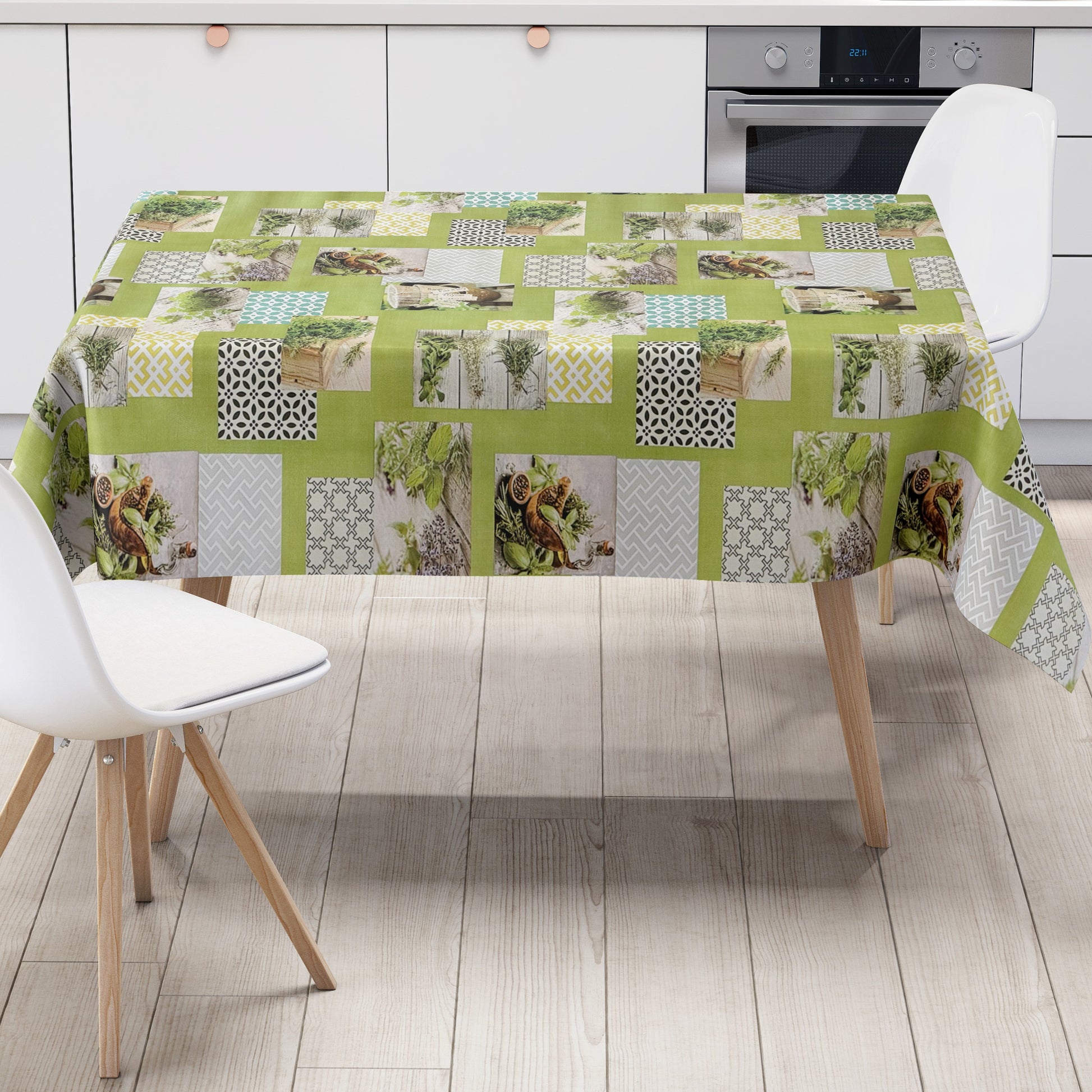 Wachstuch Tischdecke Küchenkräuter