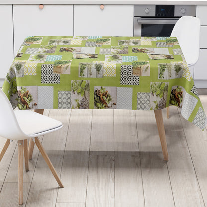Wachstuch Tischdecke Küchenkräuter