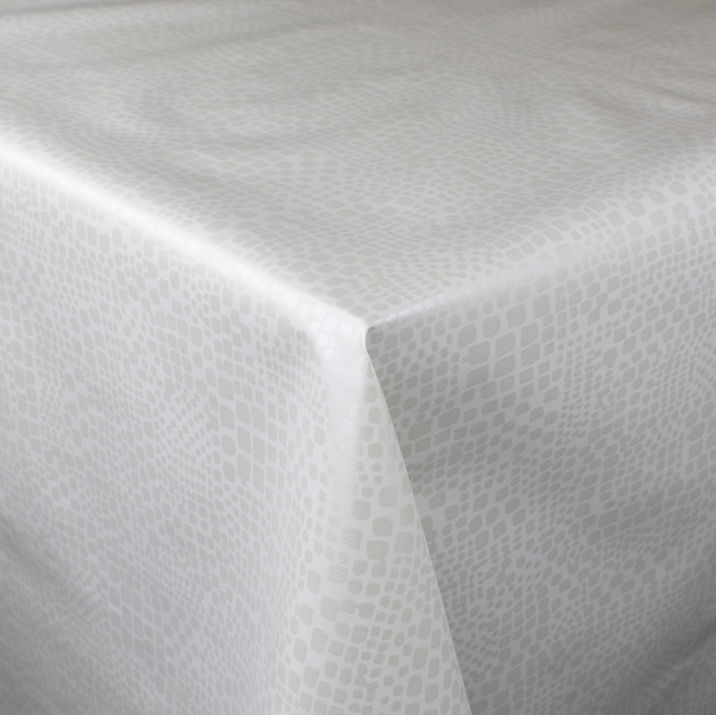 Nappe en toile cirée C144161 Blanc perle carrée ronde ovale