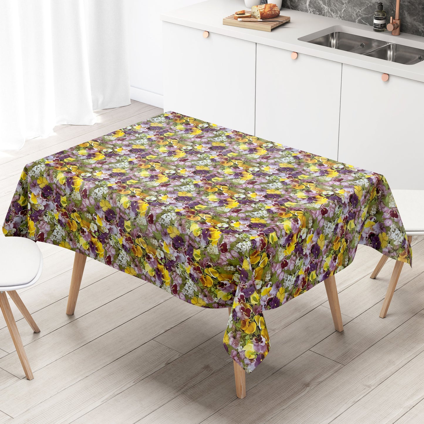 Wachstuchrolle Meterware Rollenware C970 Stiefmütterchen Veilchen