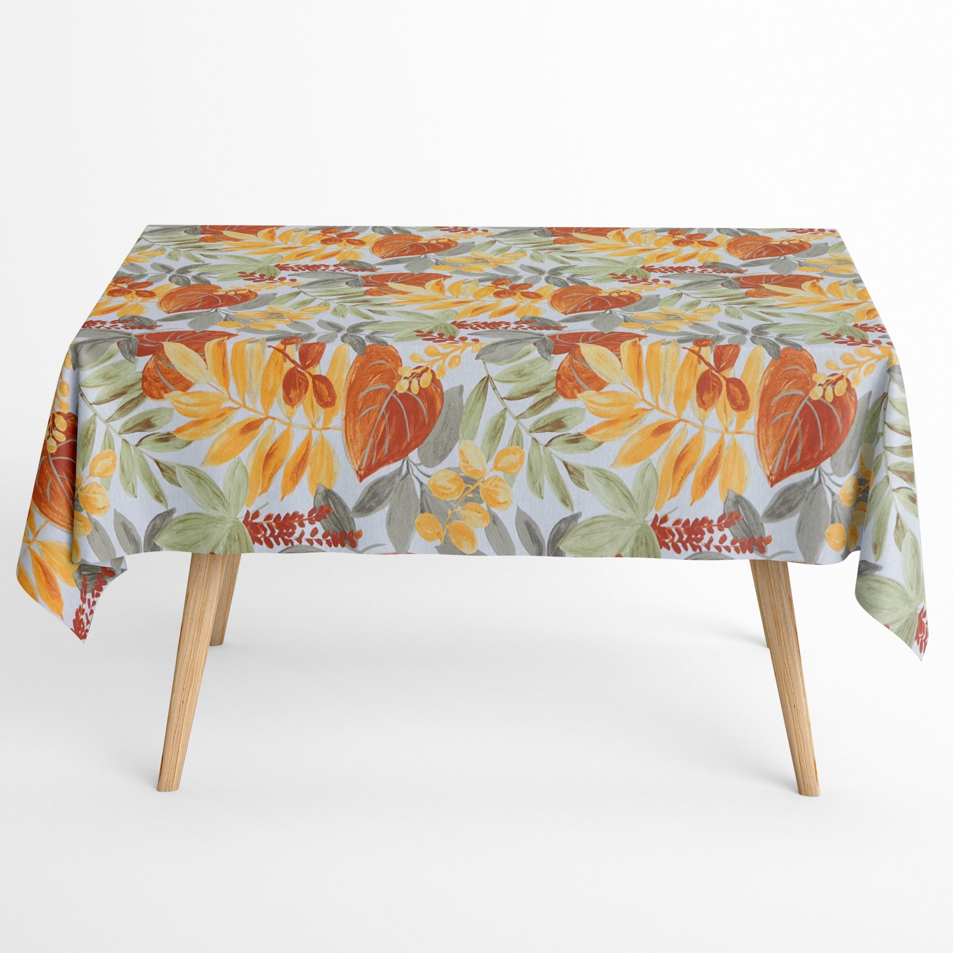 Jacquard Tischdecke Dschungel orange