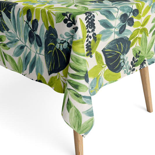 Jacquard Tischdecke Dschungel grün