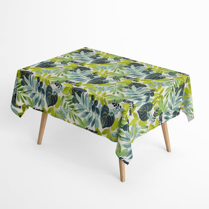 Jacquard Tischdecke Dschungel grün