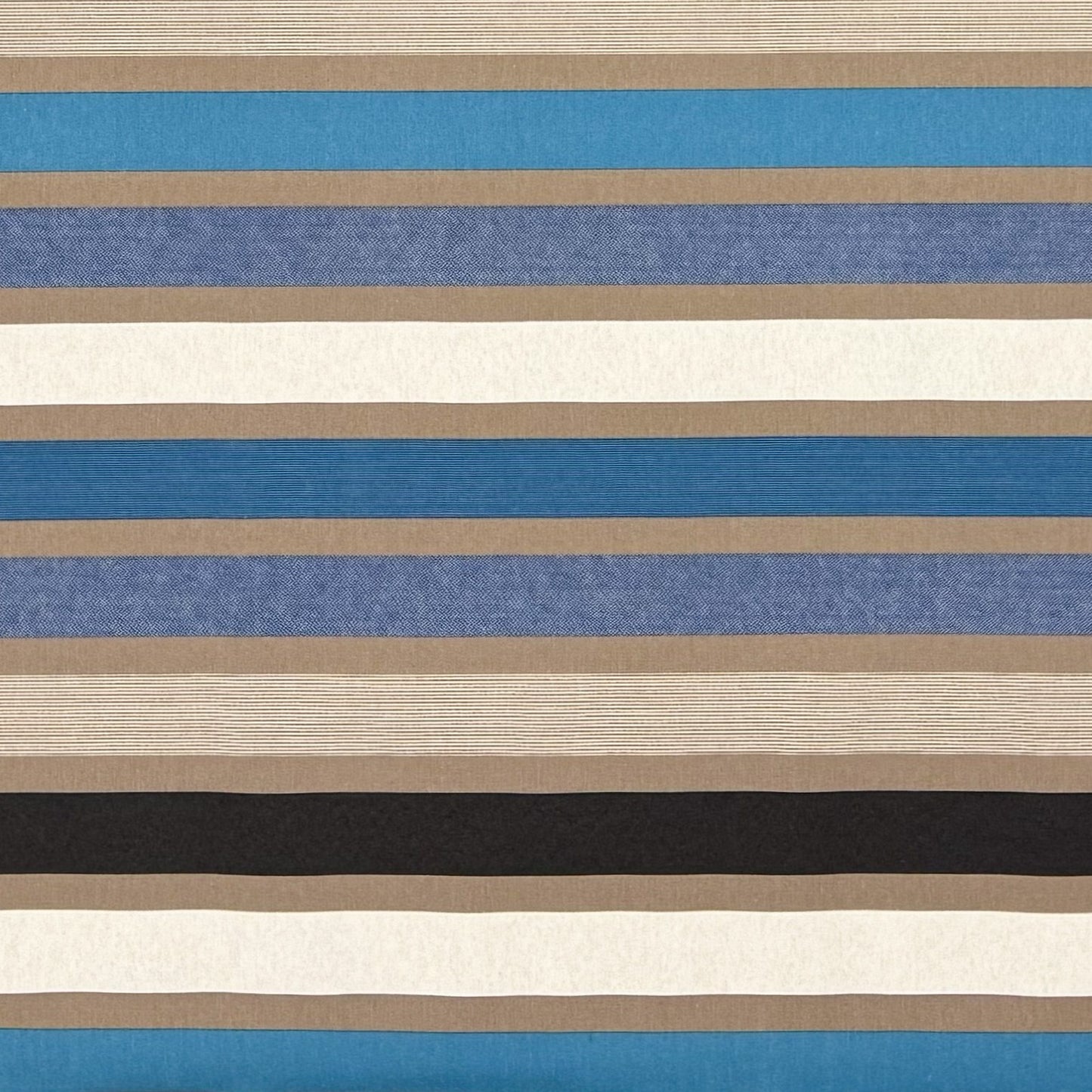Jacquard tablecloth coated cotton 160 cm wide CARAVAGIO AZUR blue stripes square round oval