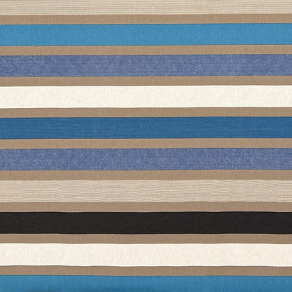 Jacquard tablecloth coated cotton 160 cm wide CARAVAGIO AZUR blue stripes square round oval