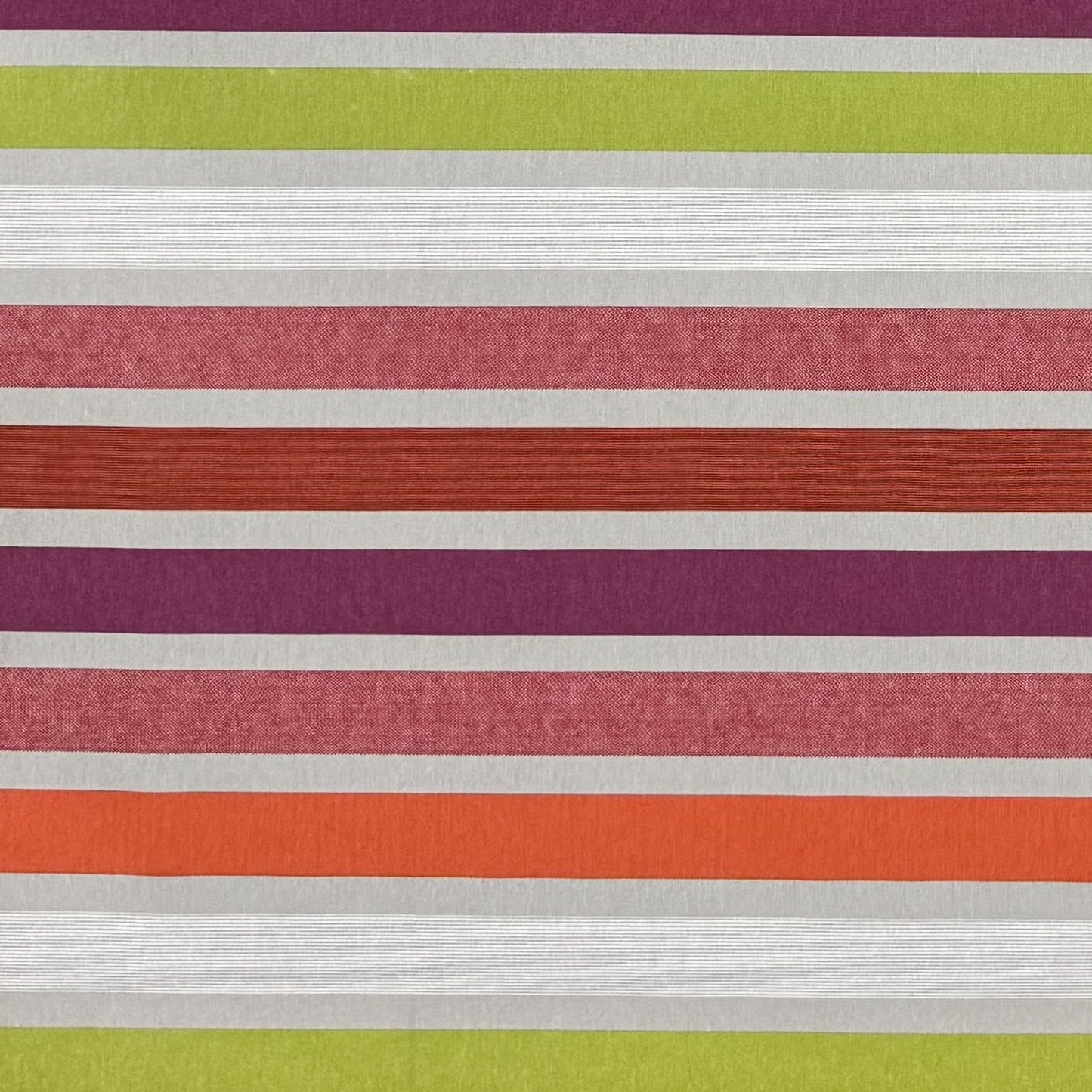 Nappe jacquard en coton enduit antitache CARAVAGIO MULTI rayures colorées carrée ronde ovale 