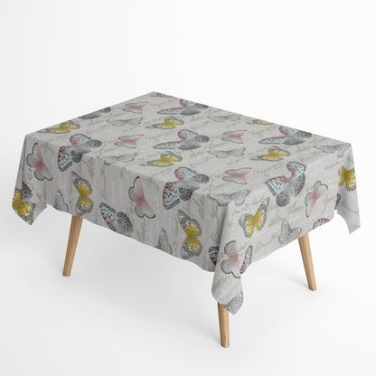 Baumwoll Tischdecke Schmetterlinge