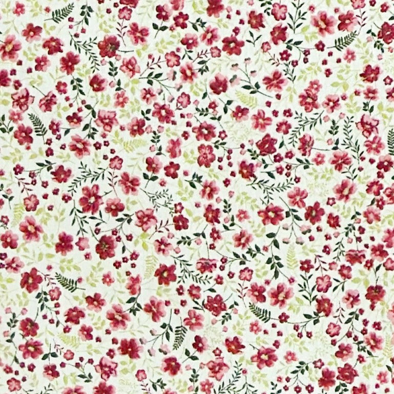 Jacquard Tischdecke Streublumen rot