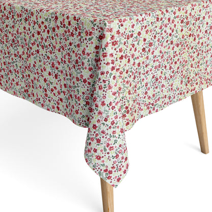 Jacquard Tischdecke Streublumen rot