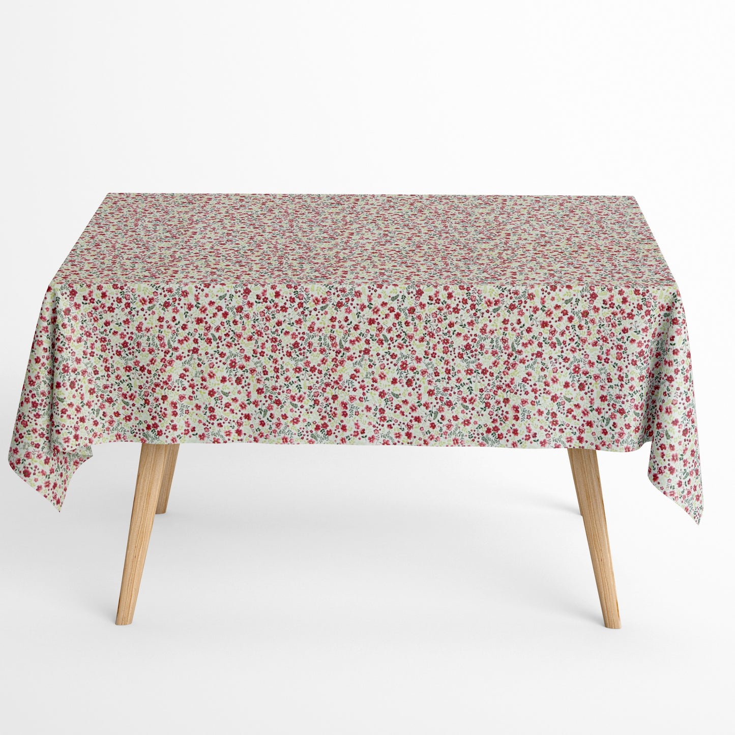 Jacquard Tischdecke Streublumen rot