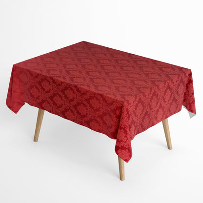 Baumwoll Tischdecke Ornamente rot