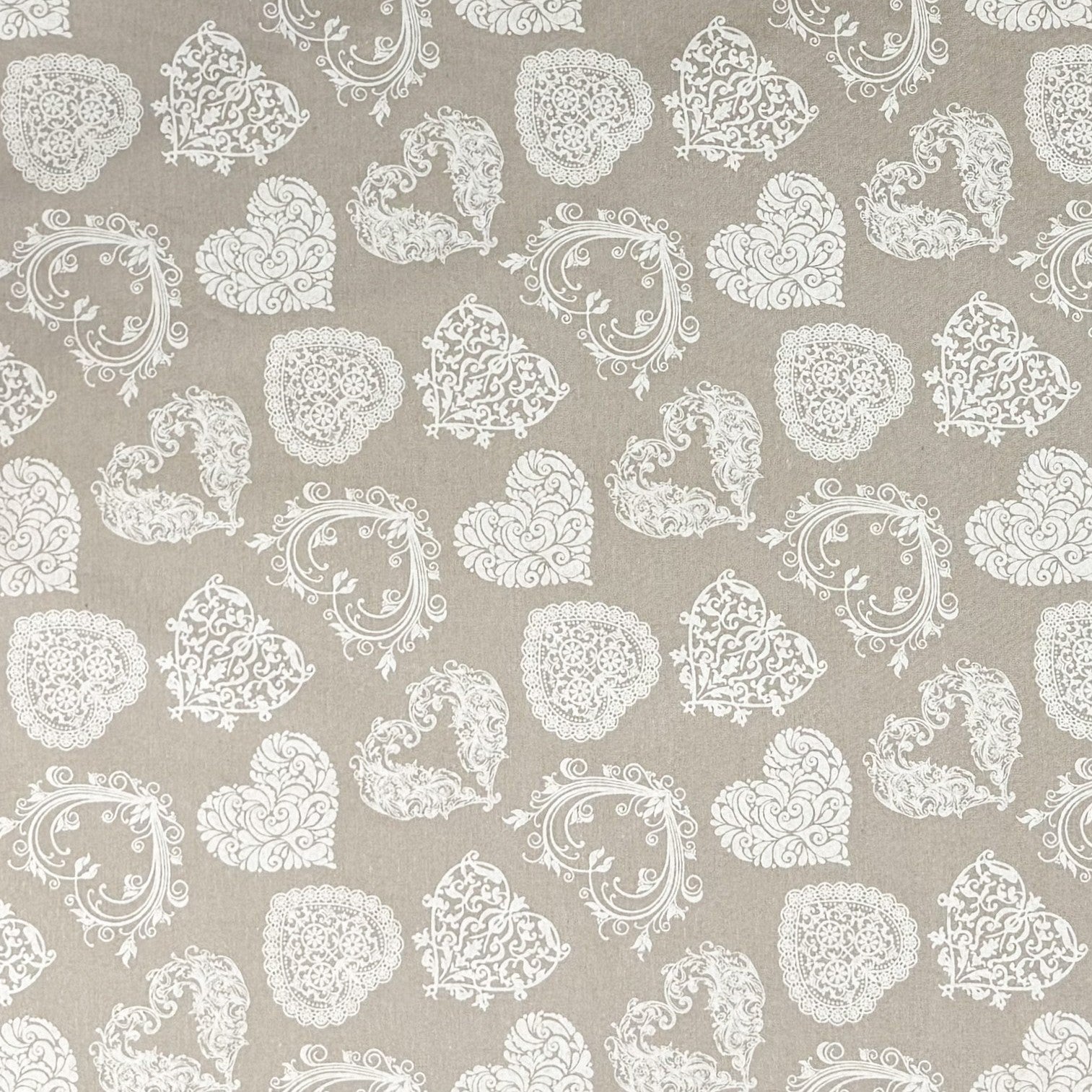 beschichtete Baumwolle Herzen Ornamante 