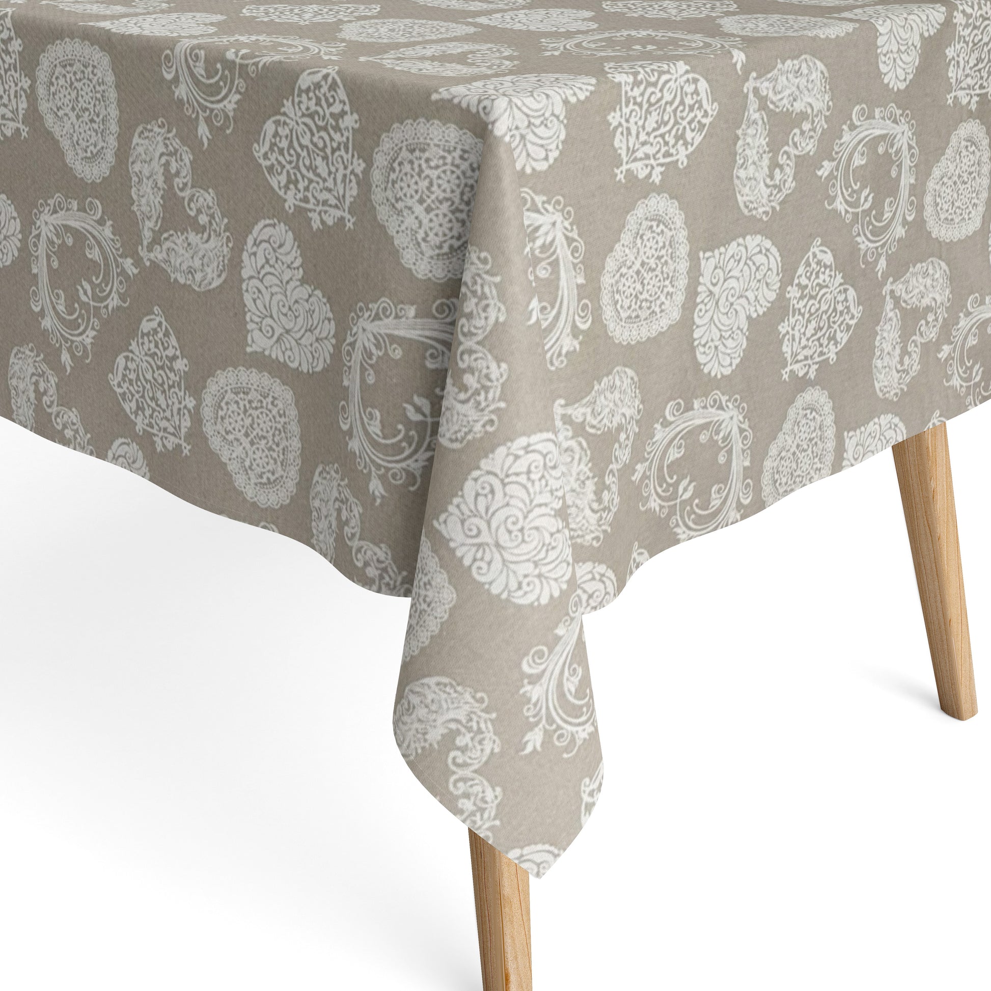 beschichtete Baumwolle Herzen Ornamante 