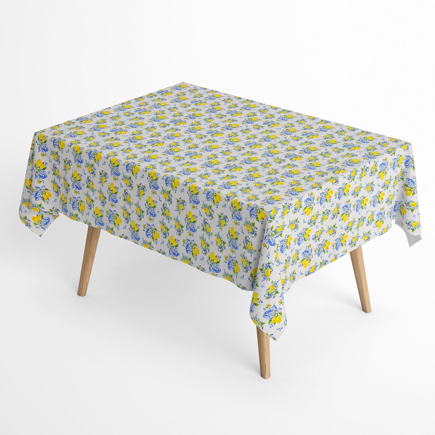 Jacquard Tischdecke mediterran Zitronen