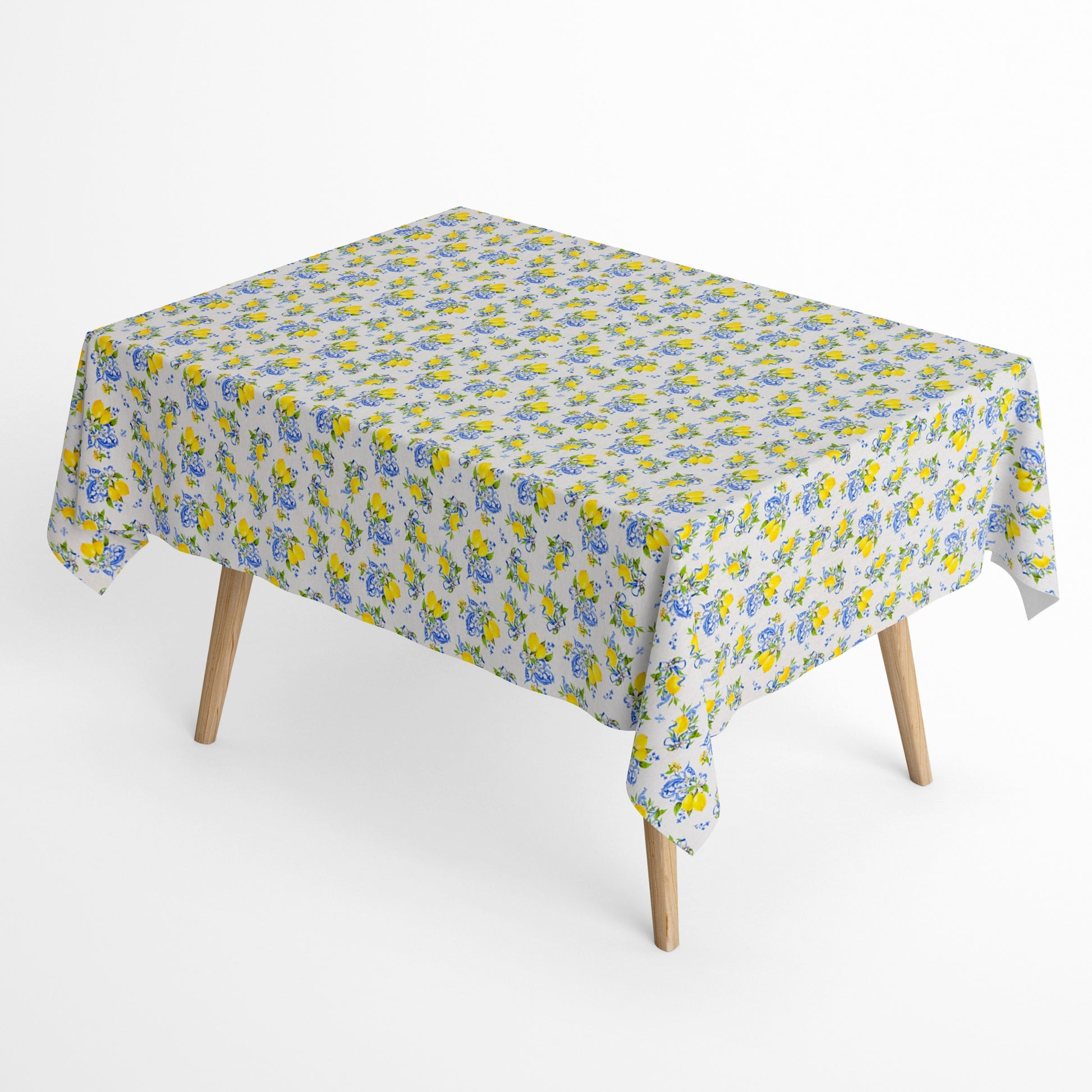 Jacquard Tischdecke mediterran Zitronen