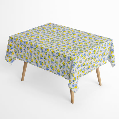 Jacquard Tischdecke mediterran Zitronen