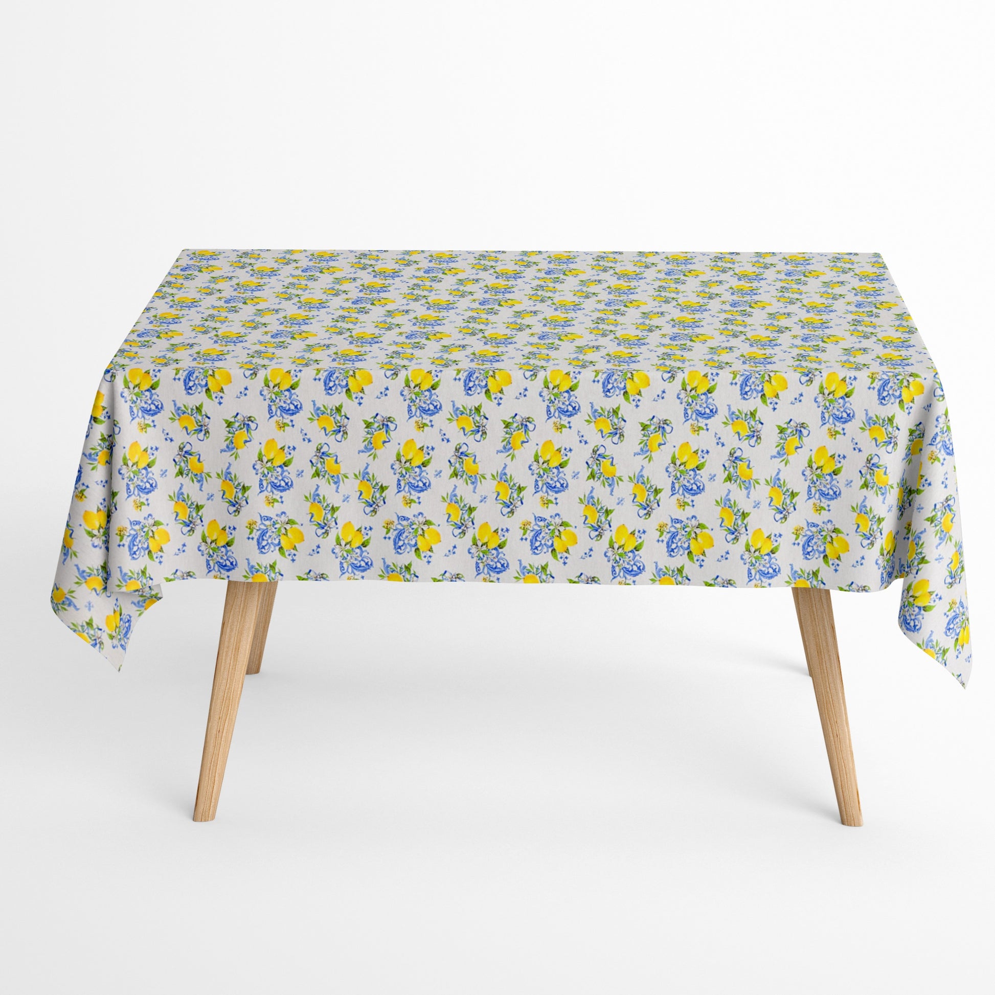 Jacquard Tischdecke mediterran Zitronen