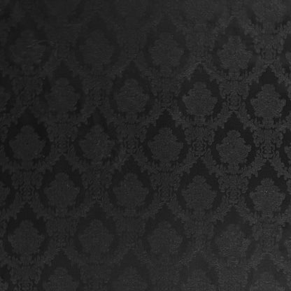 Nappe jacquard en coton enduit avec protection antitache Classic24 noir ornements baroques carré rond ovale 