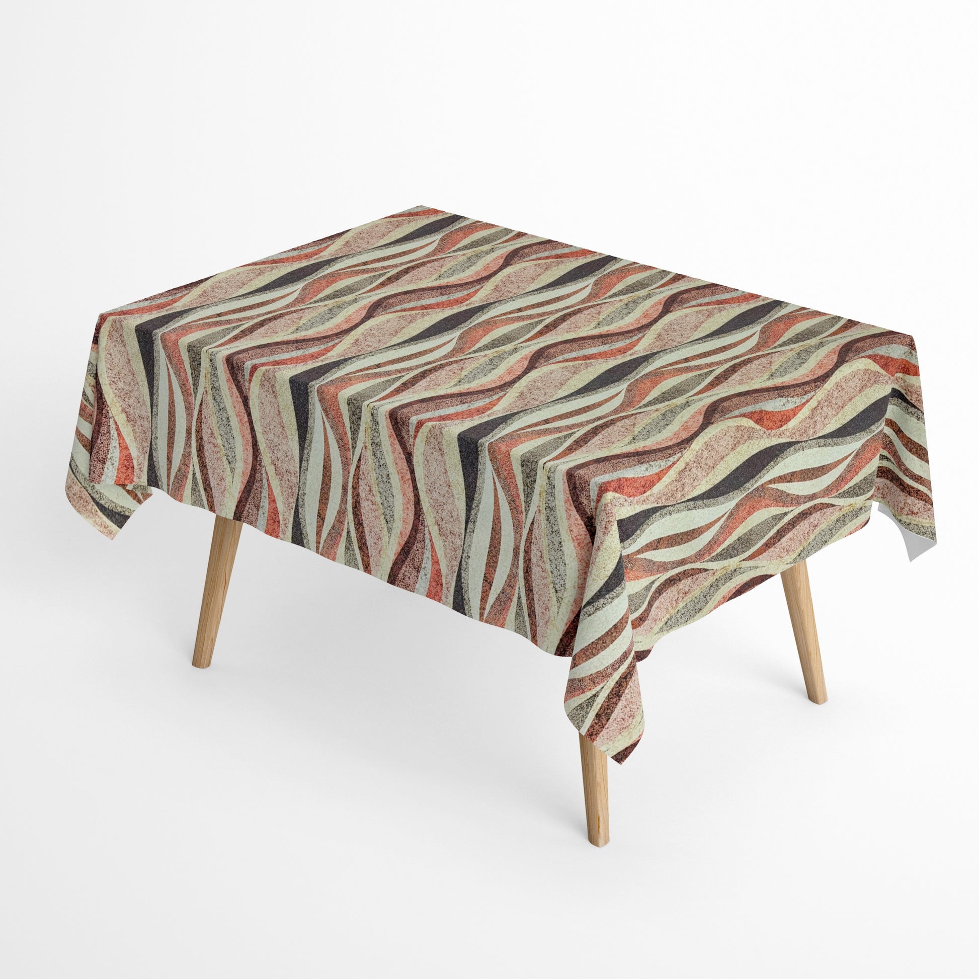 Baumwoll Tischdecke Wellen 