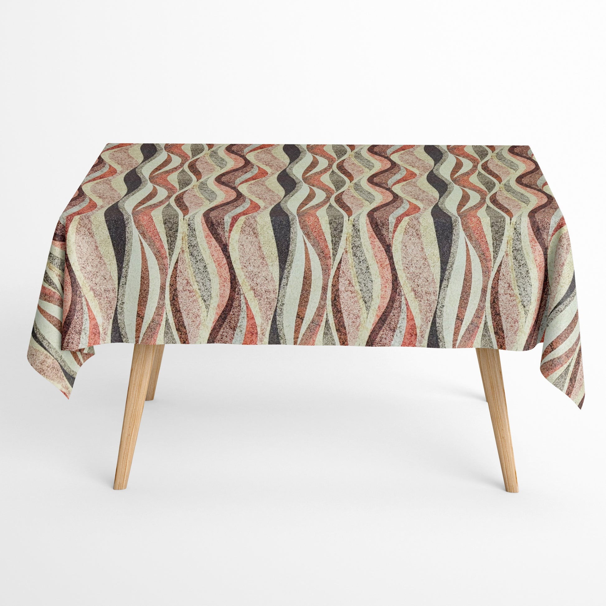 Baumwoll Tischdecke Wellen 