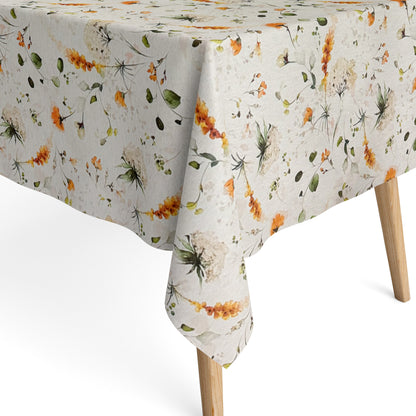 Baumwoll Tischdecke Blumen Blüten