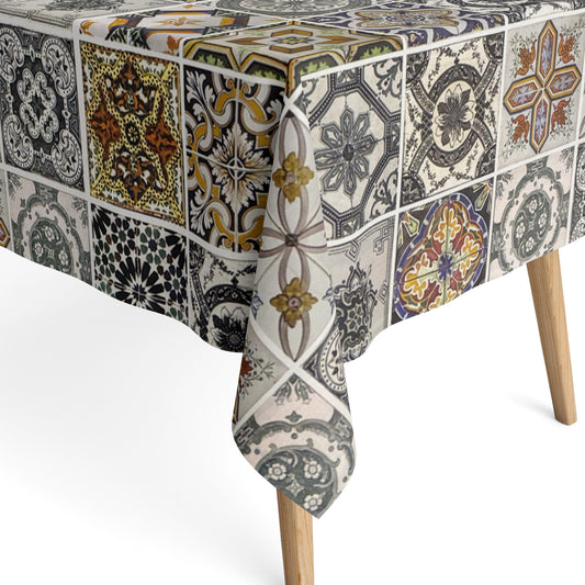 Beschichtete Baumwoll Tischdecke Mosaik