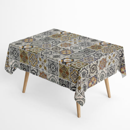Beschichtete Baumwoll Tischdecke Mosaik